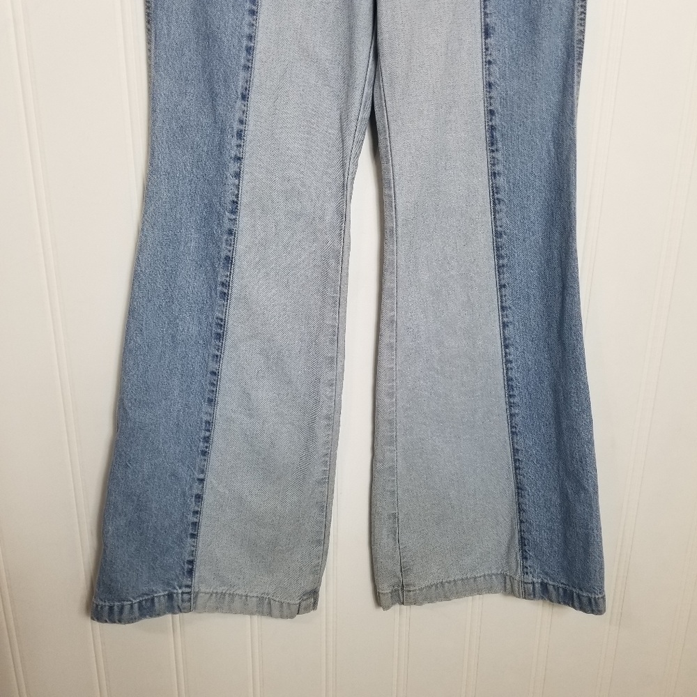 Wrangler Two-Tone Flare Jeans - Light Blue and Blue ' - Picture 4 of 15